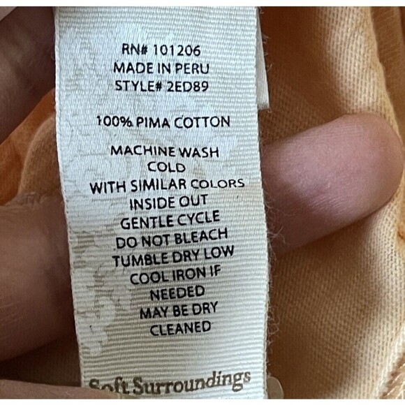 Soft Surroundings Long Sleeve Scoop Neck Ruffle Tiered Hem Tunic Top Size M Pima - Picture 6 of 8